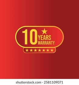 Seven Star with Shape Yellow Color 10 Years Warranty icon  