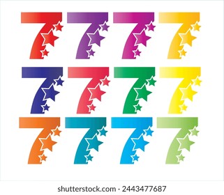 logotipo de siete estrellas en diferentes colores