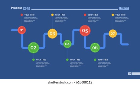 Seven Steps Diagram Slide Template Stock Vector (royalty Free 