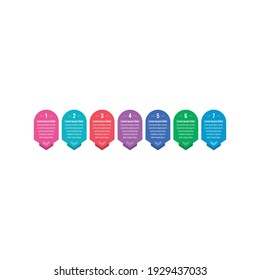seven steps web, internet, annual plan, magazine information template. business infographic template