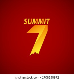 Seven Summit Logo Vector Template Design Illustration