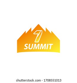 Seven Summit Logo Vector Template Design Illustration