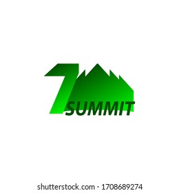 Seven Summit Logo Vector Template Design Illustration