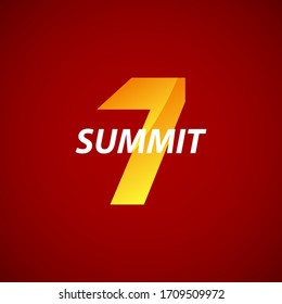 Seven Summit Logo Vector Template Design Illustration