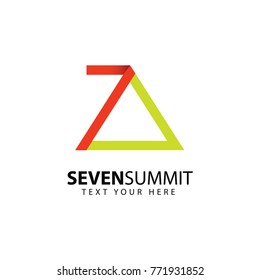 Seven Summit Logo Vector Template Design