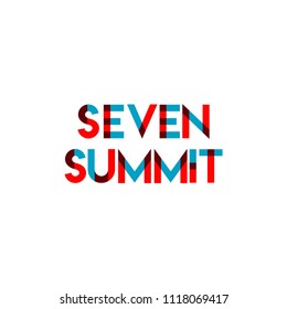 Seven Summit Vector Template Design Illustration