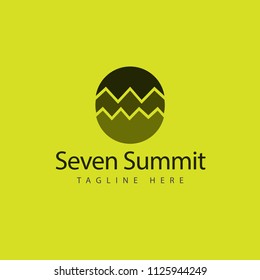 Seven Summit Vector Template Design Illustration