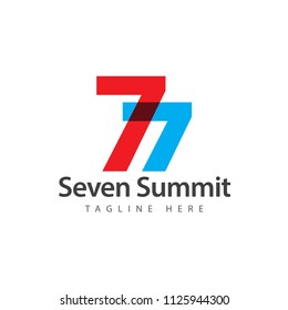 Seven Summit Vector Template Design Illustration