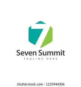 Seven Summit Vector Template Design Illustration