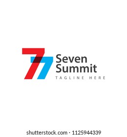 Seven Summit Vector Template Design Illustration