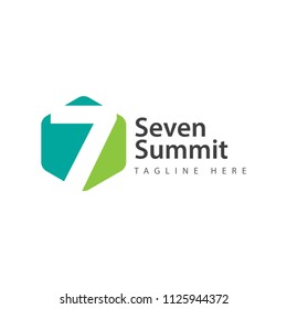 Seven Summit Vector Template Design Illustration