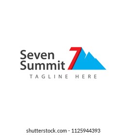 Seven Summit Vector Template Design Illustration