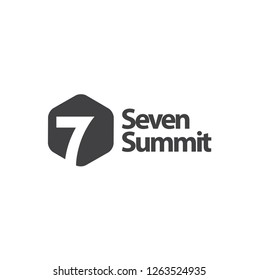 Seven Summit Vector Template Design Illustration