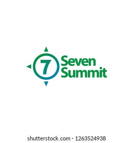 Seven Summit Vector Template Design Illustration