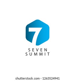 Seven Summit Vector Template Design Illustration