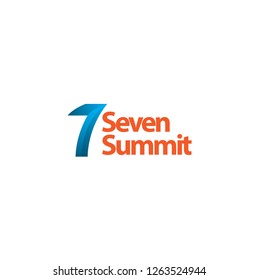 Seven Summit Vector Template Design Illustration