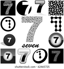 SEVEN.  Vector great collection.