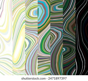 Seven vertically stacked columns filled with gradually darkening color tones