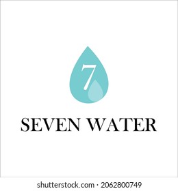 SEVEN WATER  SYMBOL LOGO DESIGN