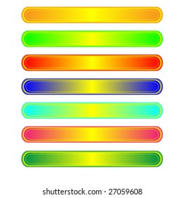 seven web buttons. Vector. Without mesh.