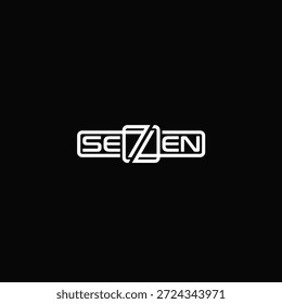 SETE VETOR DE IDEIA DE DESIGN DE LOGOTIPO WORDMARK.