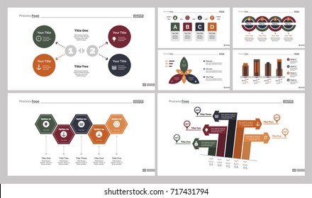 Seven Workflow Charts Slide Templates Set