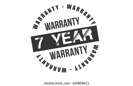 seven year black warranty vector