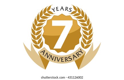 Seven Years  Ribbon Anniversary 