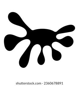 seven-pointed vector monochromatic blot with smooth edges