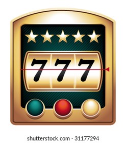 Sevens jackpot vector illustration