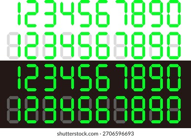 A seven-segment display style number font.