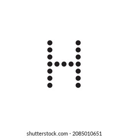 seventeen circle letter H simple symbol logo vector