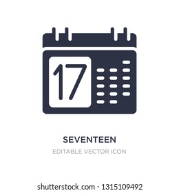 seventeen icon on white background. Simple element illustration from Other concept. seventeen icon symbol design.
