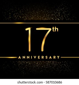 Seventeen Years Anniversary Celebration Logotype 17th Stock Vector ...