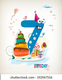 Seventh Birthday card.