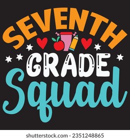 Seventh Grade Squad t-shirt design vector file