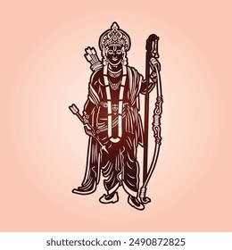 Seventh and one of the most popular avatars of Vishnu Hindu God Shree Ram