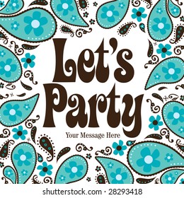 Seventies Style Party Invitation