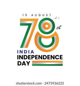 78° logo del día de la independencia india 