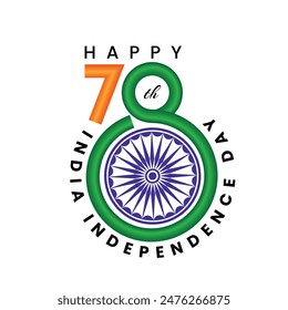 78 años del logo del día de la independencia india 