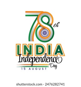 seventy eight 78th years of indian independence day celebration background