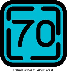 Seventy Line vector Icon Design