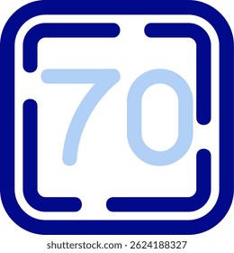 Design de ícone de vetor de setenta linhas