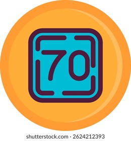 Siebzigzeiliges Vektorsymbol-Design