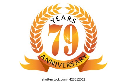 Seventy Nine Years Gift Box Ribbon Anniversary 