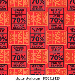 Seventy percent discount seamless pattern. Original design for print or digital media.
