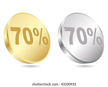 seventy percent discount vector illustration