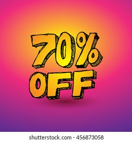 seventy percent off vector