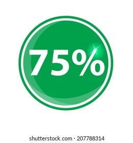 Seventy-five percent, isolated 75%