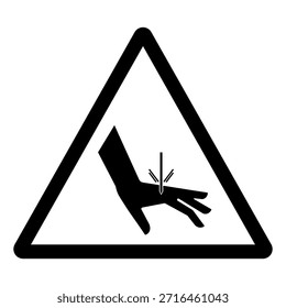 Signo De Símbolo De Peligro Severo, Ilustración vectorial, Aislado En La Etiqueta De Fondo Blanco. EPS10